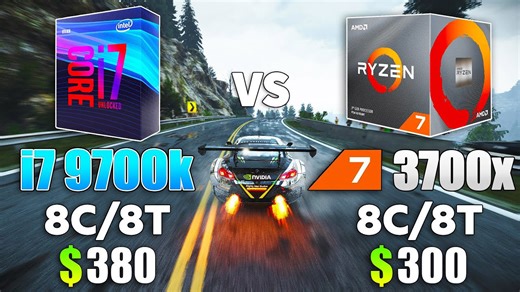 Core i7 9700K vs Ryzen 7 3700X (SMT - off)