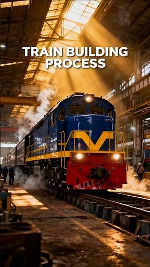 How Trains Are Built | From Steel to Power (Cinematic Factory Process) #timelapse #shorts #train
