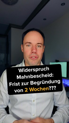 Frist zur Begründung nach Widerspruch gegen Mahnantrag