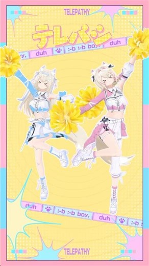 #テレパシ / DECO*27 ✨️ Twin Telepathy Dance 🐾 #shorts #踊ってみた #FUWAMOCO #ホロライブ #dance