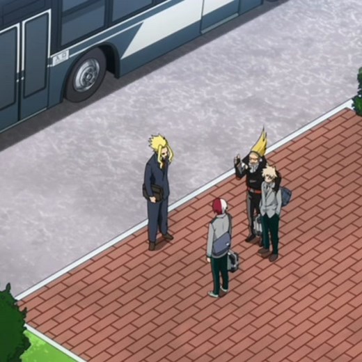 All Might and Endeavor: MHA Bus Scene