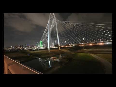 Margaret Hunt Hill Bridge in Dallas, Texas – Iconic Modern Architecture at Sunset