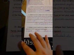 Correction exercices classes grammaticales et fonctions