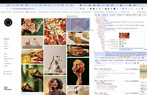 Masonry-style grid with photos and videos