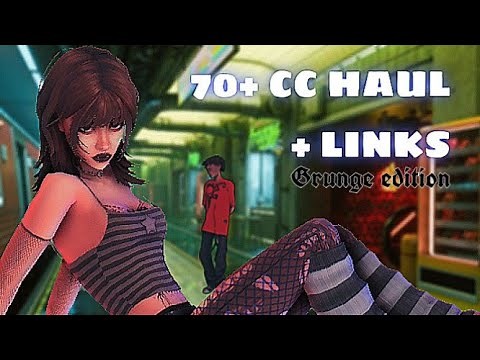 70+ CC grunge haul with links | The Sims 4