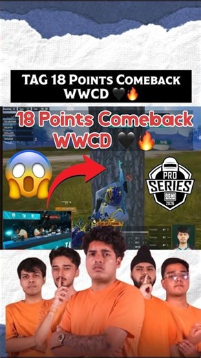 TAG 18 Points Comeback WWCD 😱🖤 #godlike #jonathan #neyo #bgmi #soul #s8ul #scout
