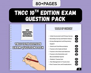 TNCC 10th Edition | 392 Questions, Answers, Rationale - Etsy