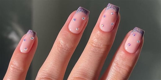20 French Nails Designs for December, From Peppermint Tips to Burgundy Bows