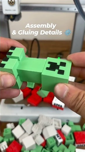 I 3D Printed Minecraft Mobs in Real Life! 🟩💥 #shorts