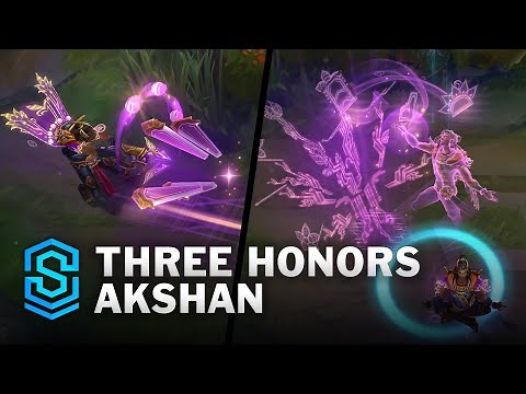 Three Honors Akshan Skin Spotlight - Pre-Release - PBE Preview - League of Legends