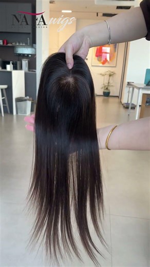 16 Inch Natural Human Hair Wiglet Topper for Thinning Hair | NTP-202 #hairtopper #minitopper #piece