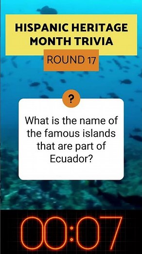Hispanic Heritage Month Daily Facts Trivia Game Questions & Answers for Students ROUND 17