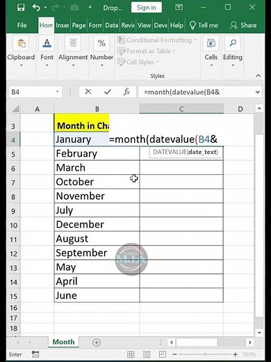 Excel Trick: Change Month Name into Number in Seconds#Month to Number Formula in Excel 🔥 Easy Method