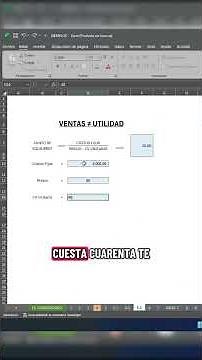 Como calcular punto de equilibrio #finanzas #puntodeequilibrio #excel #negocios #inversiones