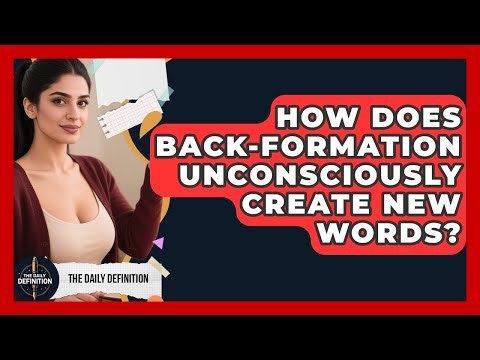 How Does Back-formation Unconsciously Create New Words? - The Daily Definition