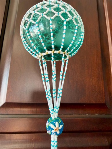 Glass Float With Beaded Cover - Etsy