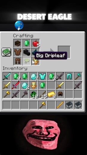 Minecraft me Craft a Desert Eagle 😲 #minecraft #mcpc #shorts