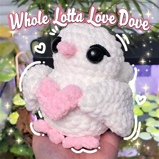 Amigurumi Crochet Dove – Valentine's Plush, Heart (PDF Pattern Dove) - Etsy