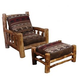 Beartooth Aspen Log Futon Chairs