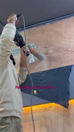 AC install 18” wall 🧑‍🔧#navdurgaelectronics #airconditioner #electrical #electrician #ac #home