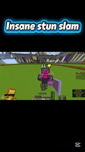 insane stun slam 😁 #minecraft #minecraftgameplay