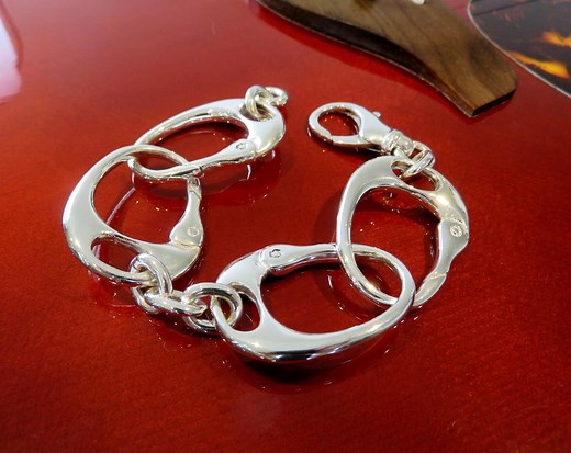 Solid Sterling Silver Keith Richards Heavy Handcuff Bracelet - Etsy