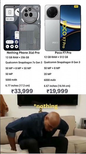 Nothing Phone 3a Pro vs Poco F7 Pro comparison #pocof7pro #nothingphone3apro