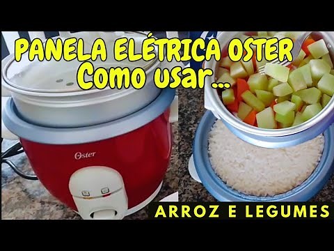 How to use the Oster electric rice cooker for the first time, rice and vegetables 😱!!!