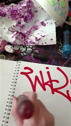 тег маркером allcity заправа flow red #graffiti #tagging