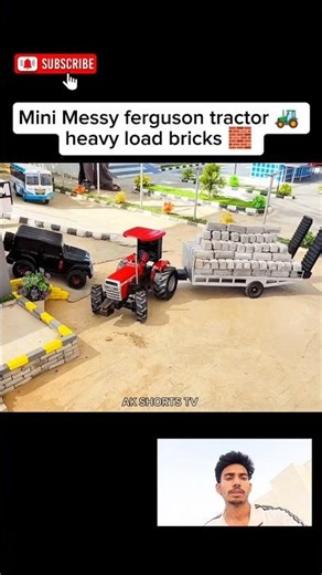 mini Messy ferguson tractor 🚜 heavy load Bricks 🧱