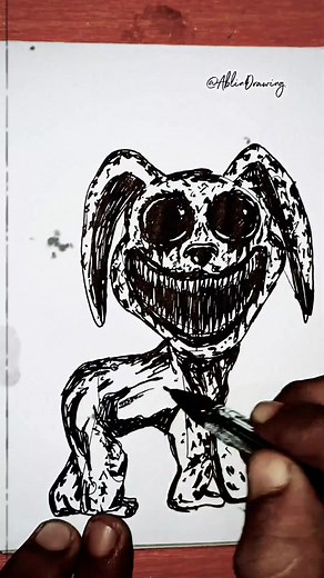 How to Draw a Smiling Dog Monster: Stickman Drawing Tutorial