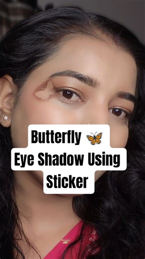 Butterfly 🦋 Eyeshadow Using Sticker #eyeshadow #eyemakeup #makeup #hack #shortsfeed
