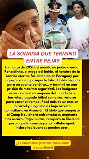 Ronaldinho en Prisión: El Escándalo que Impactó al Mundo 😱⚽