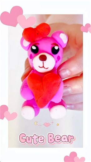 🧸 How to Make a Cute Clay Bear ❤️ Easy Plasticine Tutorial for Kids | Step-by-Step Cute Bear
