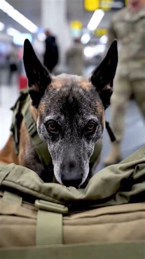 This hero K9 recognized his handler's bag. I wasn't ready 😭💔