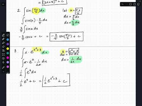 Integration Techniques - U substitution