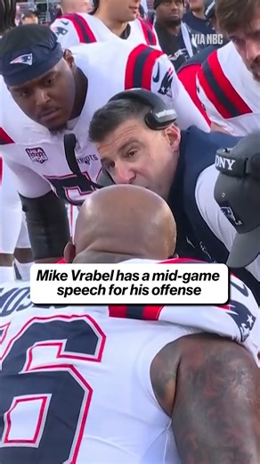 Mike Vrabel tries to light a spark under the Patriots' offense. via NBC | NFL on FOX