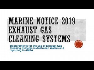 2019 Marine notice (Important for orals) – Exhaust Gas cleaning systems
