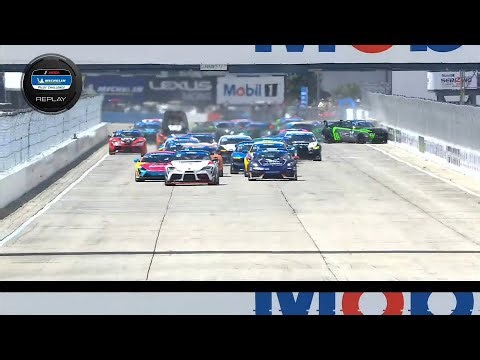 Multi-car crash before the start line | Michelin Pilot Challenge - Sebring