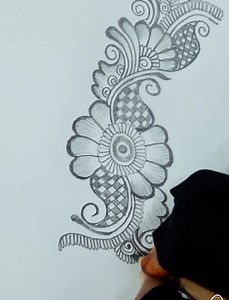 25K views · 1K reactions | New henna design drawing with pencil | Mehndi Planet | Facebook