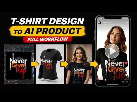 Revolutionize Your T-Shirt Design Workflow with AI | Full Workflow