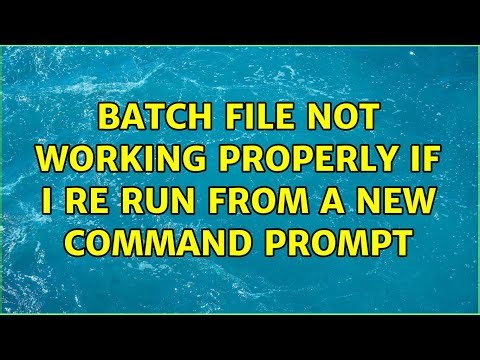 Batch file not working properly if I re run from a new command prompt