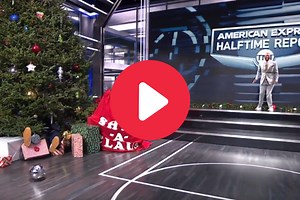 Kenny Smith Bodies Shaq Into Christmas Tree on 'Inside the NBA,' Tree Somehow Survives