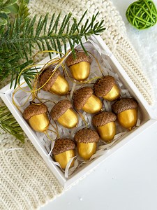 Gold Acorn Ornaments Set of 10/20/30 Hand Painted Acorns Gold Acorns Box Autumn Decoration Acorn Tree Ornaments Handmade Christmas Ornaments - Etsy