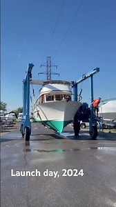 Trawler launch. Albin 36 #trawlerlife #trawler #boatlaunch