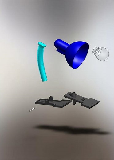 Office lamp assembly "SolidWorks"