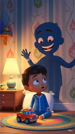“The Shadow Friend 👤👻 | Spooky Cartoon Short” #viral