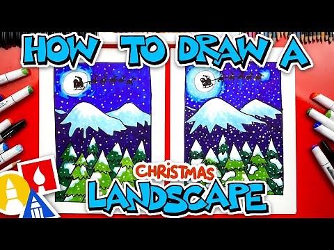 How to Draw a Christmas Landscape
