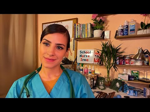 ASMR School Nurse Physical | 1 HOUR FULL BODY Exam | Lice Check, Eyes, Ears, Throat, stomach +