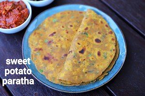sweet potato paratha recipe | sweet potato thepla | sweet potato roti